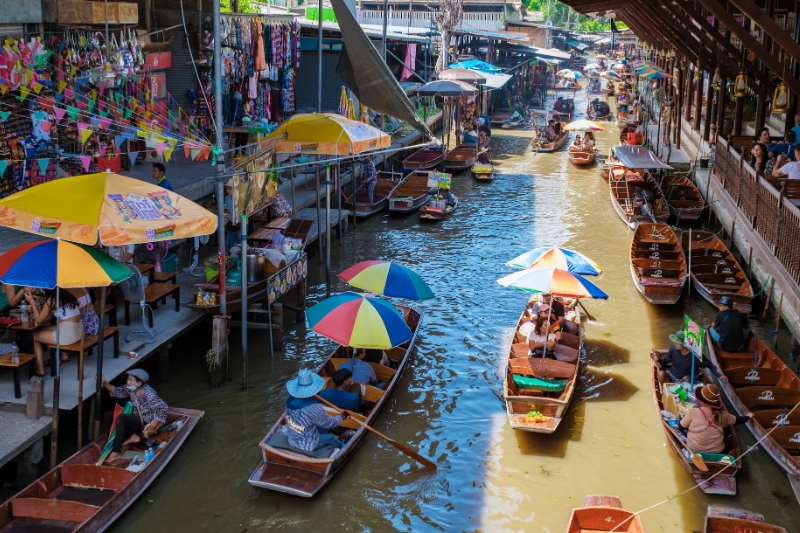 Floating market in Thailand